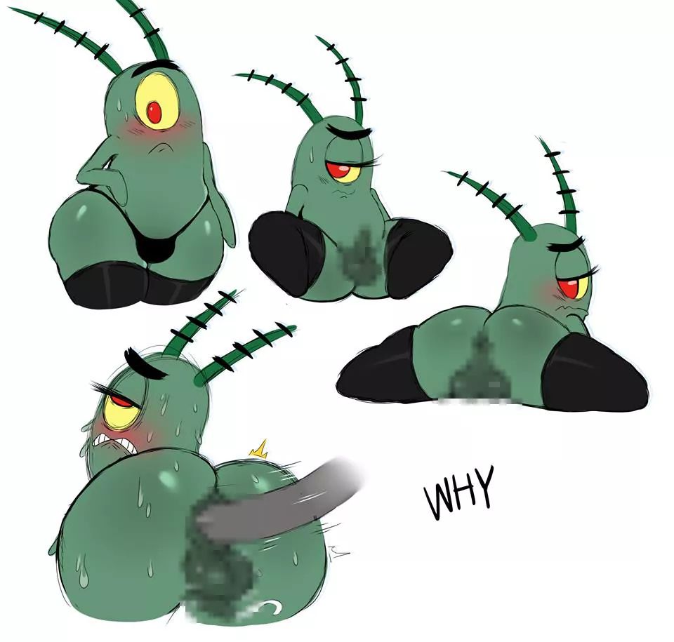 2boys, anal, anal penetration, anal sex, antennae (anatomy), backsack, balls, ballsack, censored, crossdressing, femboy, gay, grey skin, human, human on feral, human penetrating, human penetrating feral, male, male only, mosaic censoring, nickelodeon, paramount pictures, penis, plankton (species), sheldon j. plankton, shortstack, spongebob squarepants, spongebob squarepants (series), sssonic2, straight hair, tagme, trap, yaoi