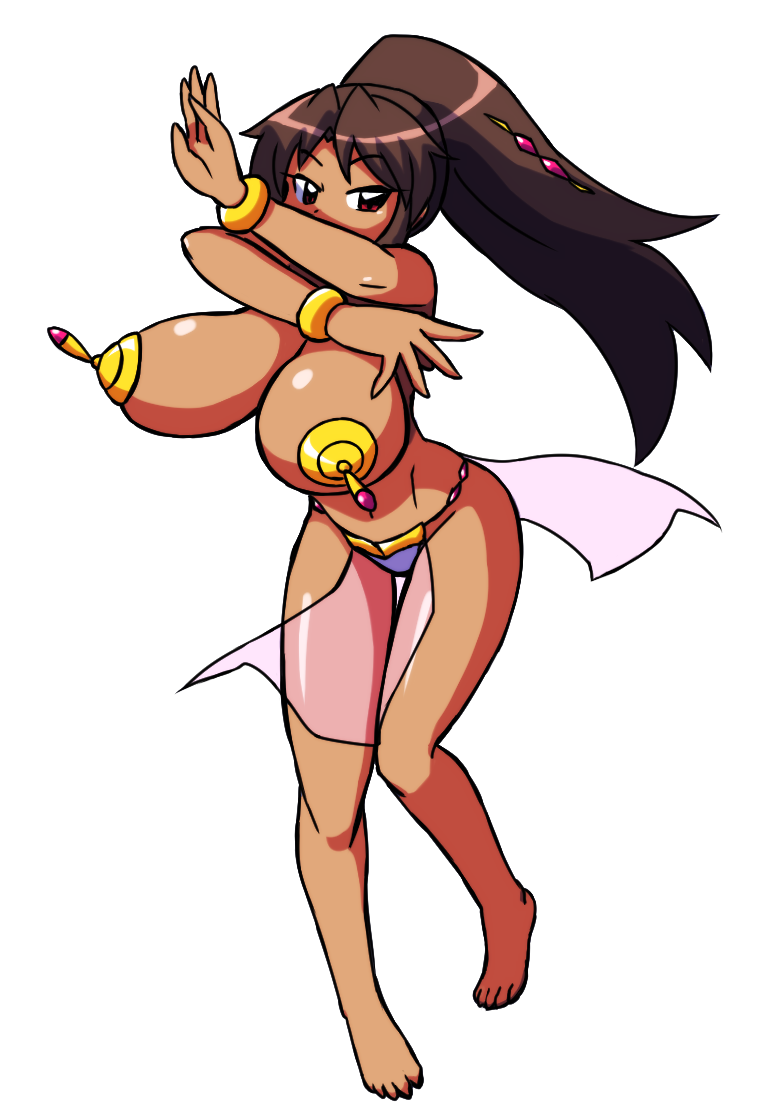 1girls belly belly_dancer belly_dancer_outfit bracelet brown_hair dancer dancer_outfit dancing dark-skinned_female female female_only gold_pasties harem_outfit huge_breasts loincloth long_hair nipple_covers original original_character pasties paulgq red_eyes