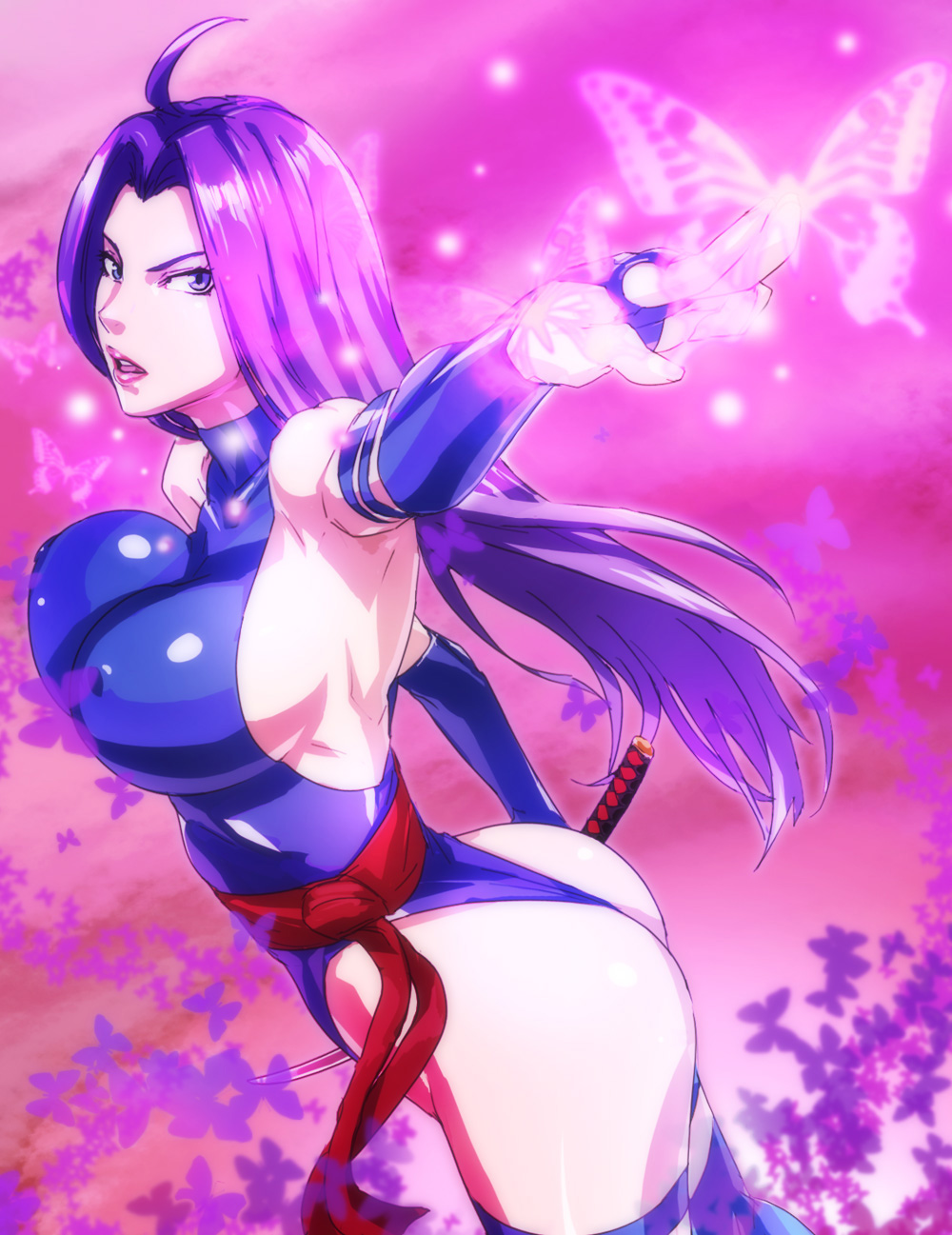 1girls, breasts, female, female only, katana, marvel, marvel comics, psylocke (kwannon), sideboob, solo female, straight hair, sword, thighhighs, thong, thong leotard, x-men
