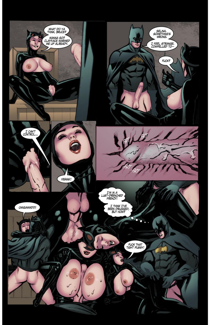 anal, arms around neck, batman, batman (bruce wayne), batman (series), bent over, big penis, black hair, breasts, bruce wayne, catwoman, closed eyes, dc, dc comics, deep penetration, drugged, eyes closed, face down ass up, female, from behind, large breasts, legs around partner, male, outercourse, paizuri, penis, ripped clothing, selina kyle, sex, shade jones, smile, spread legs
