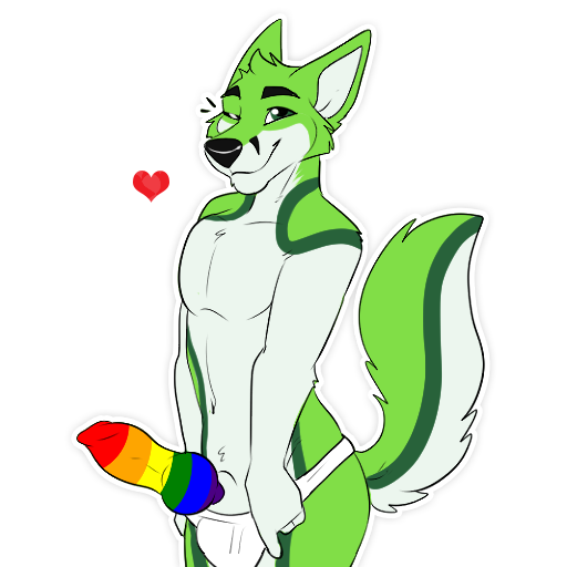 1:1 1boy alpha_channel animal_genitalia animal_penis anthro balls black_body black_fur black_nose canid canine closed_eyes clothing digital_media_(artwork) fidget_the_fox fox fur genitals green_body green_eyes green_fur heart knot kwik_(artist) lgbt_pride_colors looking_at_viewer male male_only mammal multicolored_penis navel one_eye_closed partially_clothed penis pride_colors rainbow_penis red_heart simple_background smile smiling_at_viewer solo sticker telegram telegram_stickers underwear white_body white_fur white_outline white_underwear wink winking_at_viewer ych_(character)