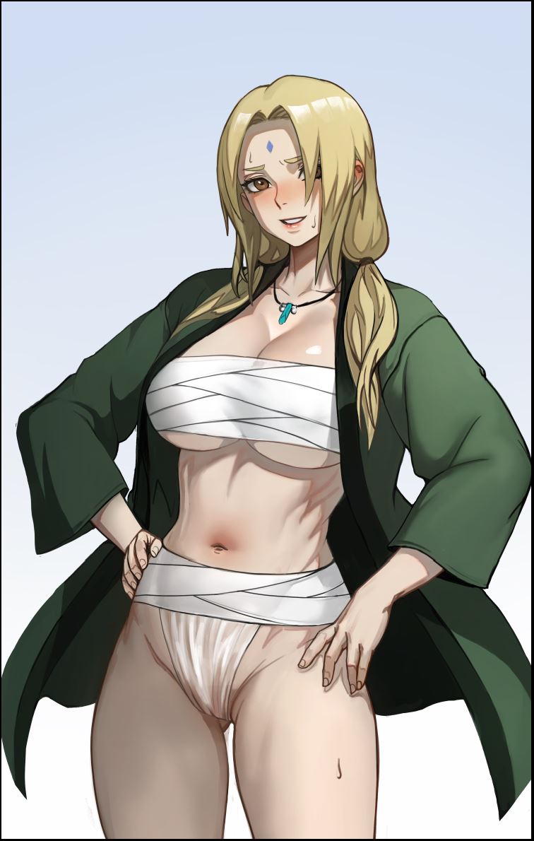 big breasts, breasts, female, female focus, female only, long hair, naruto, naruto (series), naruto shippuden, solo, solo female, solo focus, tsunade, zako (arvinry)