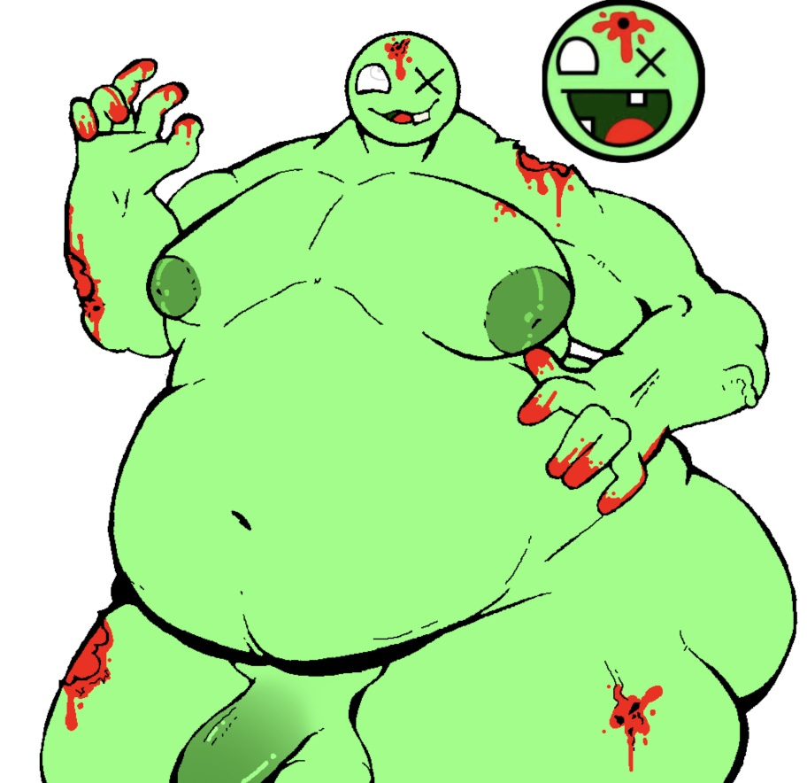 2023 awesome_face belly blood blood_on_face chubby digital_media_(artwork) epic_face he_is_very_silly large_areolae large_belly large_nipples large_penis male male_only moobs muscular muscular_male nipples overweight overweight_male pecs reference_image silly thick_thighs veiny veiny_muscles veiny_penis x_eyes yuckyalternate