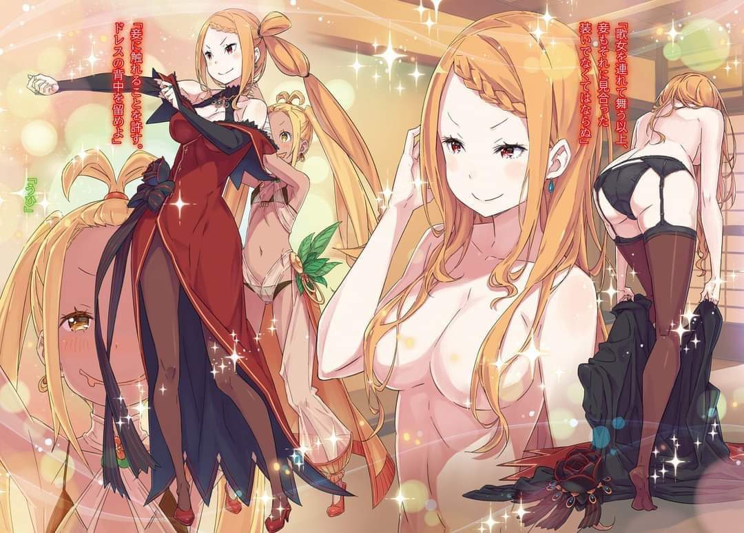 black_lingerie blonde_hair liliana_masquerade lingerie priscilla_barielle re:zero_kara_hajimeru_isekai_seikatsu shinichirou_otsuka