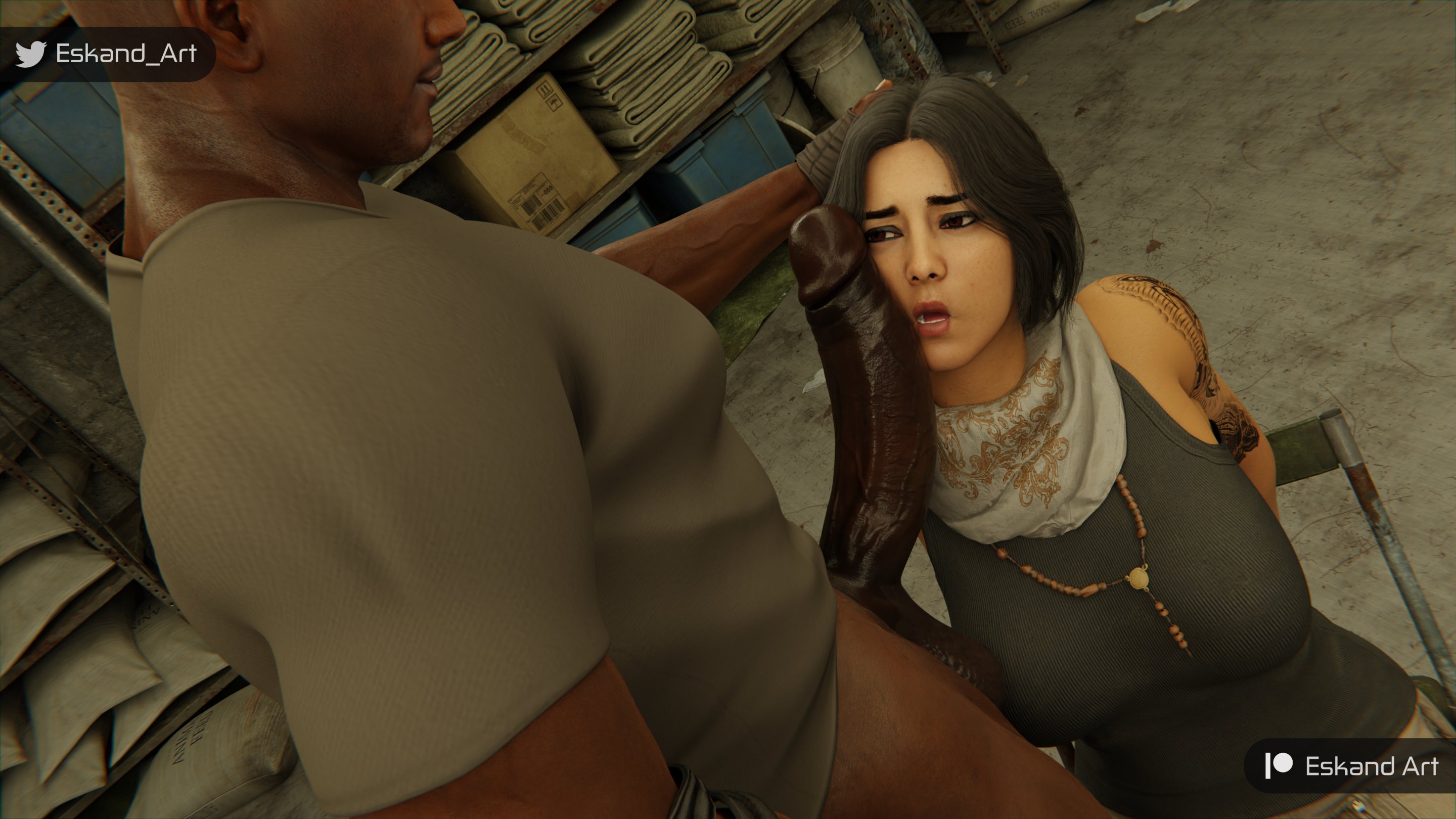 1girls, 3d, call of duty, call of duty modern warfare 2 (2022), dark skin, dark-skinned male, eskandart, female, interracial, interracial sex, male, melanin, tagme, valeria garza