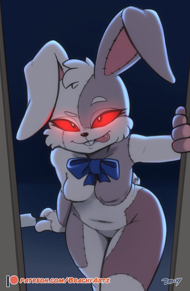 :p, anthro, brachyzoid, bunnysuit, female, five nights at freddy's, five nights at freddy's: security breach, fully clothed, solo, tagme, thick thighs, vanny (fnaf), wide hips