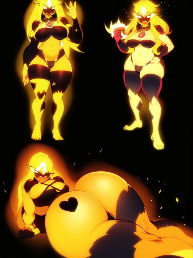 ai generated, alien, alien girl, alien humanoid, ass, ben 10, big ass, big butt, big hips, chaquetrix, female, female focus, female only, heatblast, theghost2099