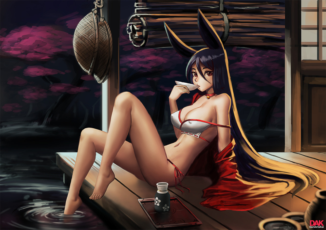 1girls, ayamori miyako, black hair, bra, brown eyes, bunny and fox world, bunny ears, character request, darkartskai, dress lift, female, long hair, looking at viewer, panties, tagme