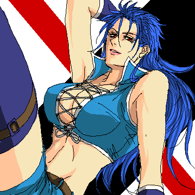 1girls 2010 blue_hair breasts dearbluexx female hokuto_no_ken human light-skinned_female light_skin long_hair rei_(hokuto_no_ken) rule_63 shounen_jump solo