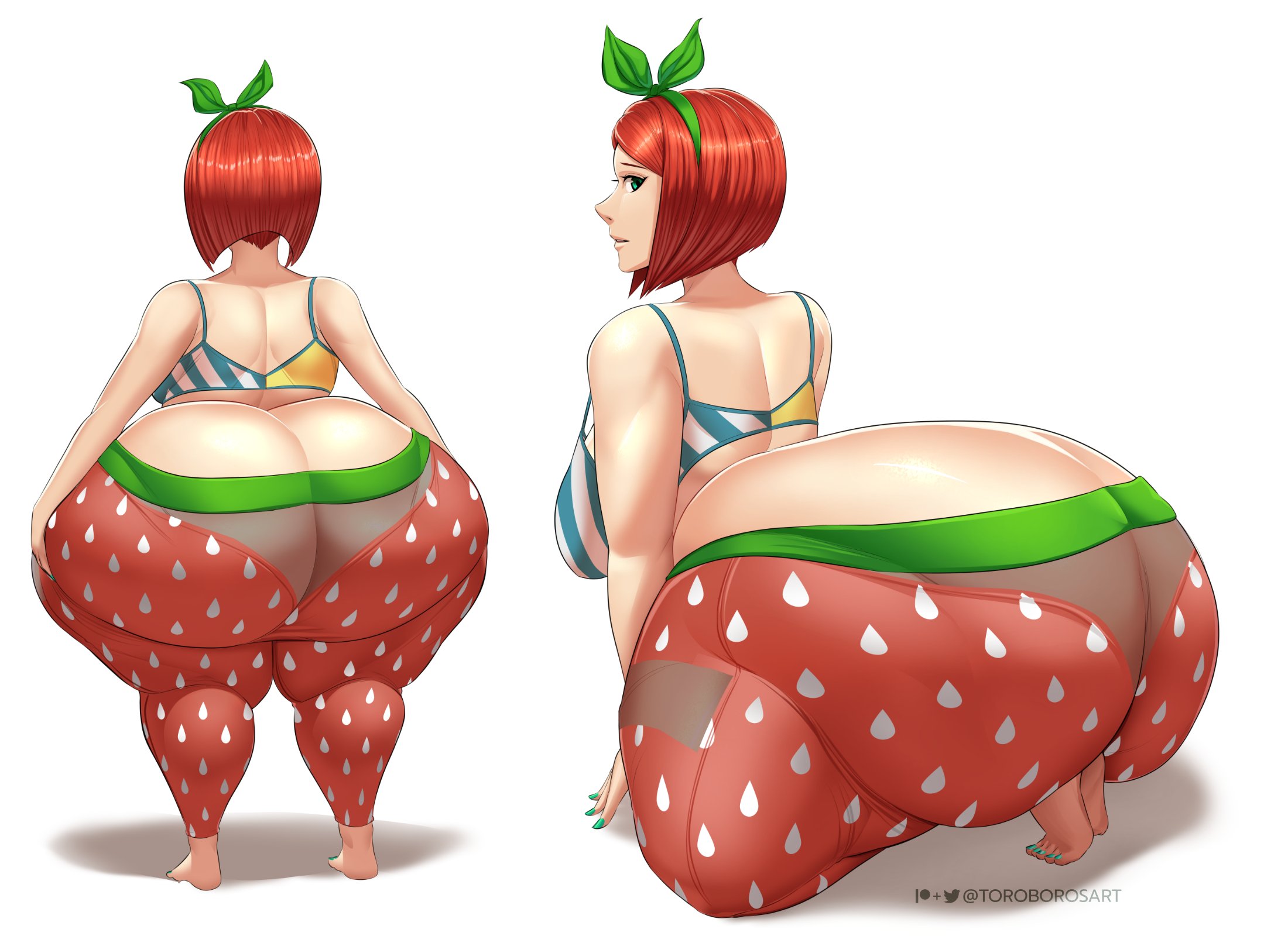 1girls, ass, ass cleavage, ass crack, bbw, big ass, bottom heavy, butt crack, chubby, dalgi (toroboro), feet, female, female only, huge ass, hyper ass, hyper thighs, large ass, looking at viewer, looking back, overweight, overweight female, thick thighs, toes, toroboro, wide hips