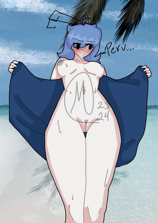 beach bug_girl open_towel roblox roblox_avatar wet_body