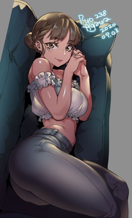 1girls, ass, big ass, big breasts, breasts, cleavage, female, female only, looking at viewer, ryo agawa, solo, thick thighs, wide hips
