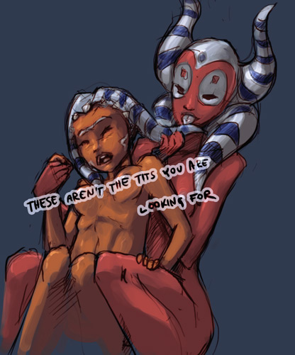 2girls ahsoka_tano clone_wars convenient_censoring english_text et_cetera female female_only jedi jedi_master jedi_padawan licking nude orange_skin red_skin shaak_ti star_wars star_wars:_the_clone_wars tagme tentacle_hair text the_clone_wars:_season_one togruta yuri