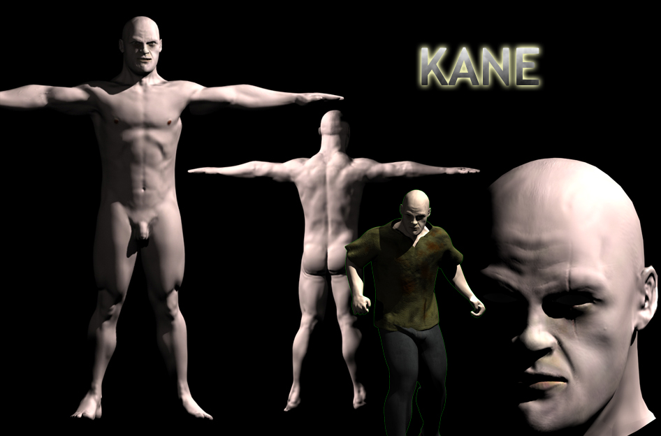 3d bald erect_nipples kane_(wrestler) male male_only nude penis scar_across_eye solo tagme wwe