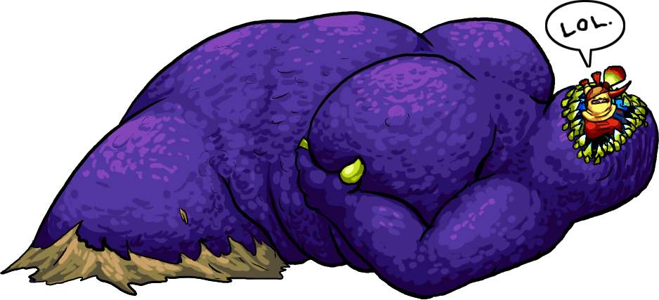 2girls alpha_channel breasts chubby claws female final_fantasy final_fantasy_vi gogo_(final_fantasy_vi) huge_breasts imminent_vore monster monster_girl multiple_girls nipples no_eyes oniontrain purple_skin text transparent_background vore worm zone_eater