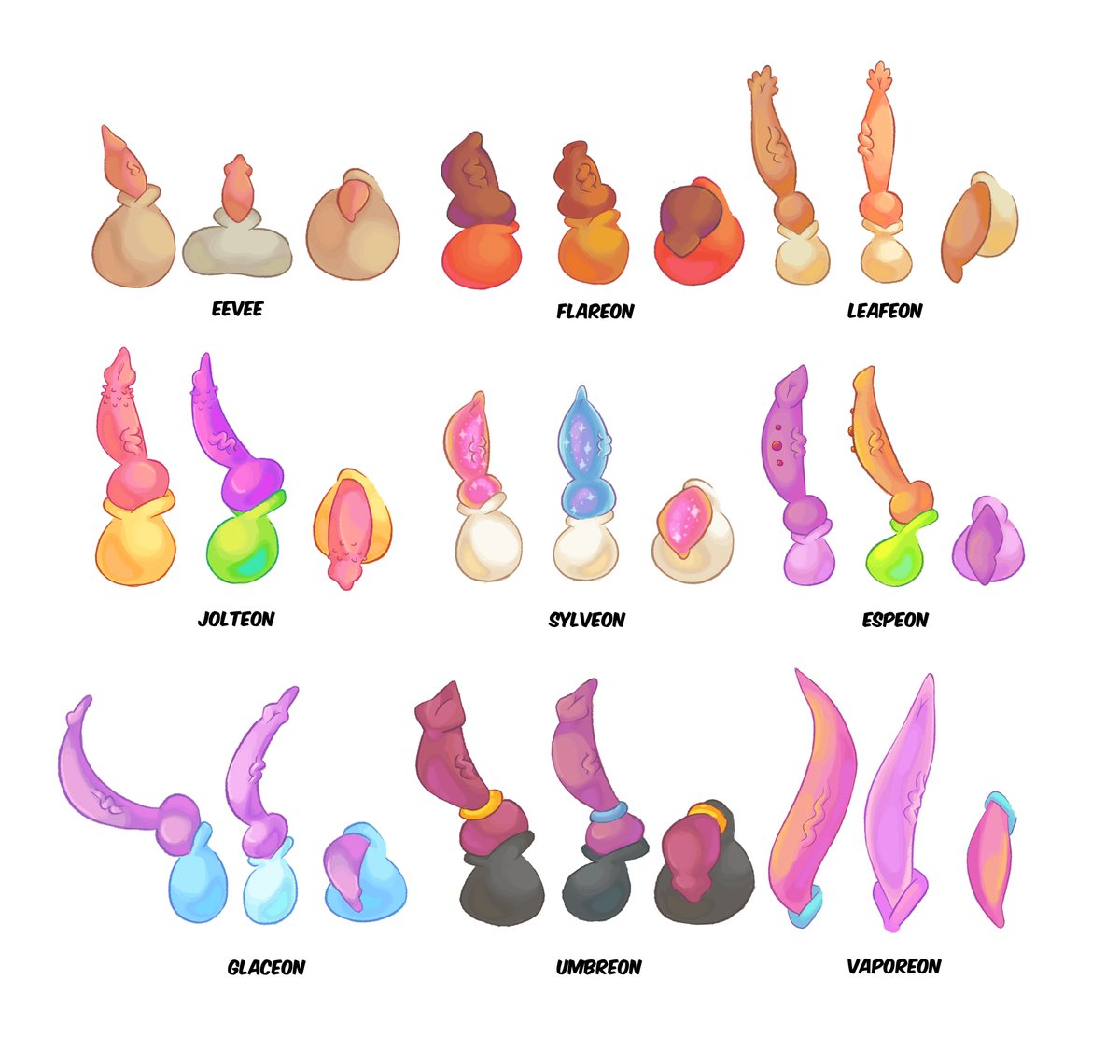 animal_genitalia animal_penis balls canid canine canine_penis canis eevee eeveelution erection espeon feral flareon genital_piercing genitals glaceon jolteon knot leafeon male male_only male_vaporeon mammal model_sheet nintendo penis penis_piercing piercing pokemon pokemon_(species) ring sheath sylveon text umbreon vaporeon vatborn video_games zero_pictured