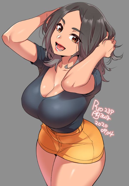 1girls, big breasts, breasts, cleavage, female, female only, large breasts, looking at viewer, ryo agawa, solo