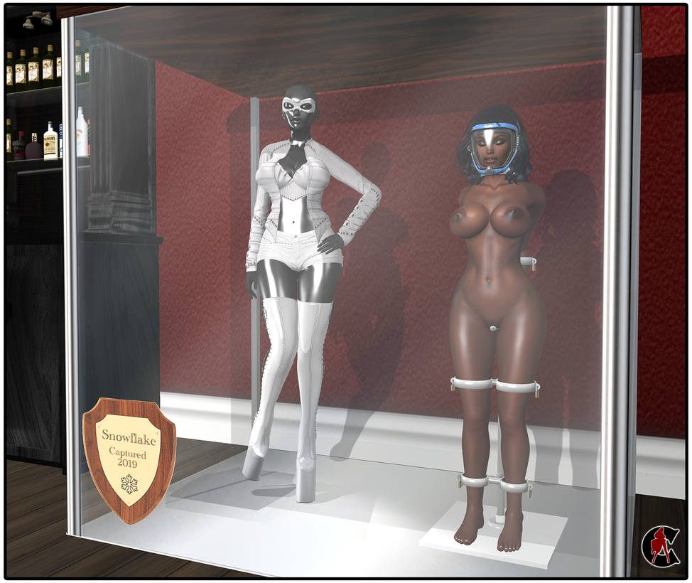 3d big_breasts bondage bound bound_legs bound_wrists breasts captured centrilia completely_nude completely_nude_female dark_skin dark_skinned_female female femsub human_trophy living_trophy mannequin nude nude_female original original_character stationary_restraints trophy_case