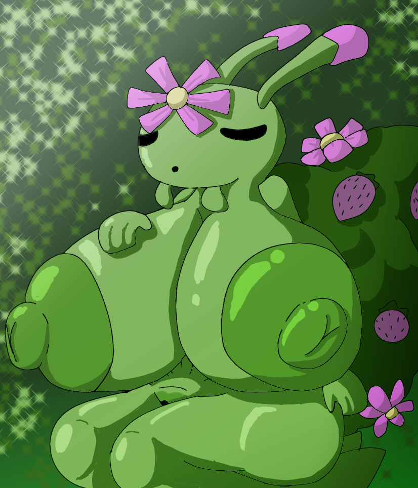 1anthro 1girls 5_fingers antennae_(anatomy) anthro anthrofied bald big_areola big_ass big_breasts big_nipples bush closed_eyes flower flower_on_head fruit green_background green_body green_nipples green_skin hand_on_breast huge_ass huge_breasts huge_nipples hyper hyper_breasts nature pink_flower puffy_areola pussy relaxing roblox roblox_game sekaiju_(roblox) self_upload shiny_skin sitting slug slug_girl snail snail_girl sparkles sylvan_bush_snail the_silly_komodo