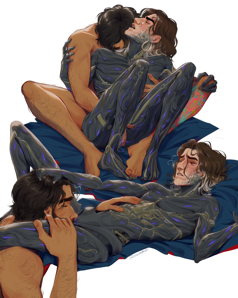 1cuntboy, 2boys, 2d (artwork), andromorph/male, arcane, arcane jayce, arcane viktor, beard, bearded, bed, bigger male, bigger penetrating smaller, black hair, blanket, breeding, brown hair, clitoral hood, clitoral stimulation, clitoris, colored skin, commune, cum, cum drip, cumshot, cuntboy, cuntboy on male, cuntboy penetrated, cuntboy/male, daddy and twink, dark skin, dark-skinned male, digital media (artwork), dominant male, erotic, exhibitionism, eye contact, femboy, feminine male, finger, fingering, gay, gay male, gay sex, hand on pussy, hexussy, intersex, jayce, jayce talis, kissing, kissing while penetrated, large clitoris, league of legends, light-skinned male, long hair, long hair male, looking, looking at another, looking at partner, looking down, male, male only, masculine gay, masculine male, moaning, moaning in pleasure, moaning loud, mole above mouth, muscular, muscular male, naked, naked male, nude, nude male, outside, outside sex, pale skin, pale-skinned male, purple body, purple pussy, purple skin, pussy, pussy focus, pussy juice trail, pussy peek, romantic, romantic couple, romantic sex, rubbing pussy, shaved pussy, size difference, skinny male, smaller female, smaller male, submissive male, tan skin, tdick, trans man, transgender, transgender man, transmasc, twink, vagina, vaginal juices, vaginal penetration, vaginal sex, viktor (league of legends), wet pussy, yaoi