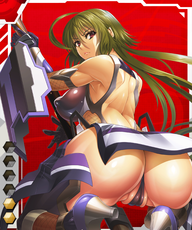 00s asagiri ass breasts card_(medium) card_(r) card_(red-r) covered_erect_nipples female high_heel_boots high_heels huge_ass official_art shijo_kisaragi taimanin_(series) taimanin_asagi taimanin_asagi_battle_arena_all_card_gallery taimanin_asagi_kessen_arena