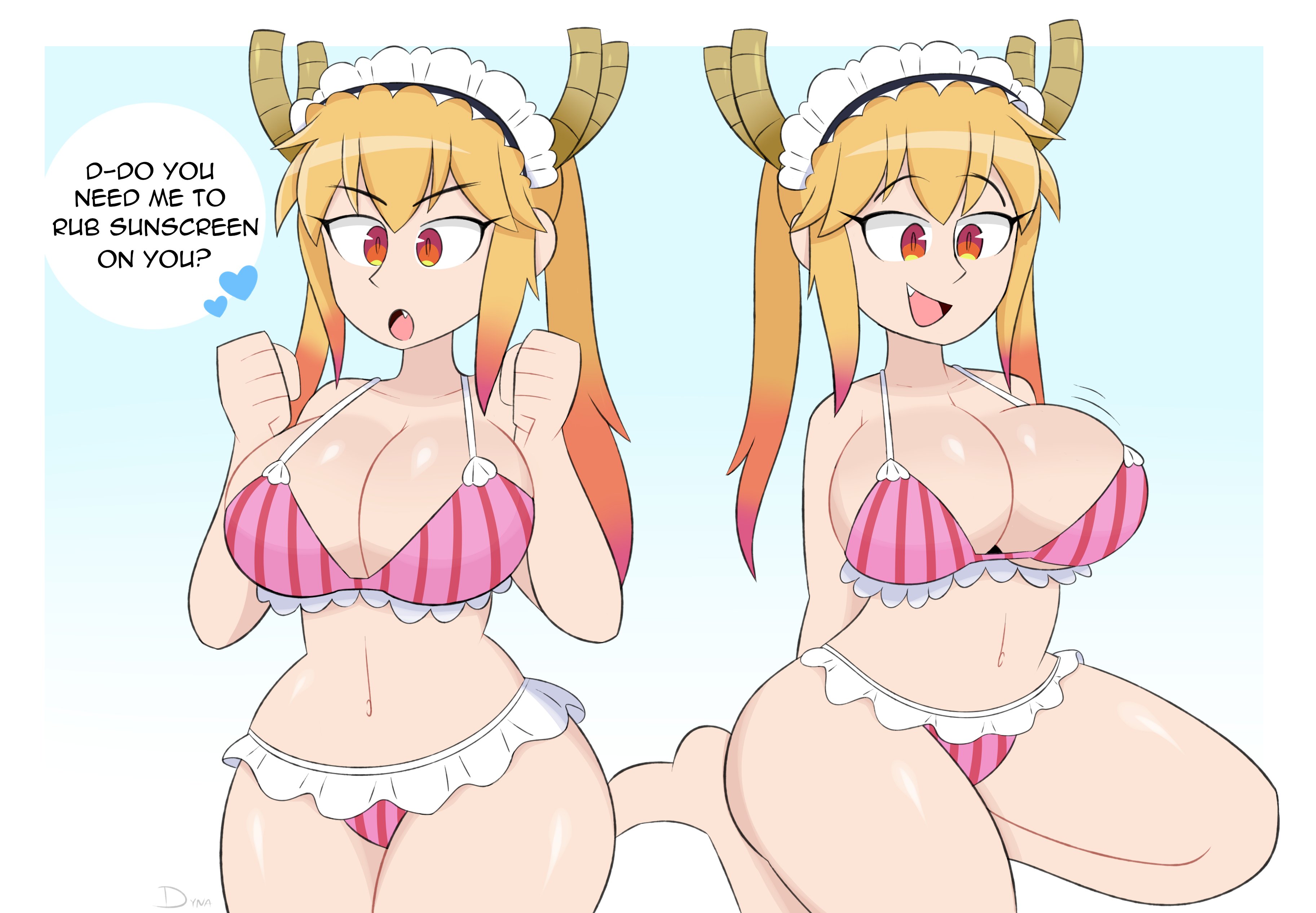 big breasts, breasts, female, female only, large breasts, miss kobayashi's dragon maid, tohru (dragon maid)