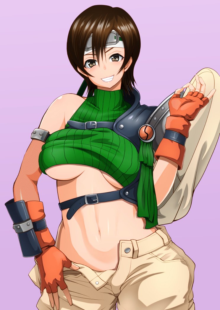 big_breasts female female_focus female_only final_fantasy final_fantasy_vii short_hair solo solo_female solo_focus tatumakimura yuffie_kisaragi