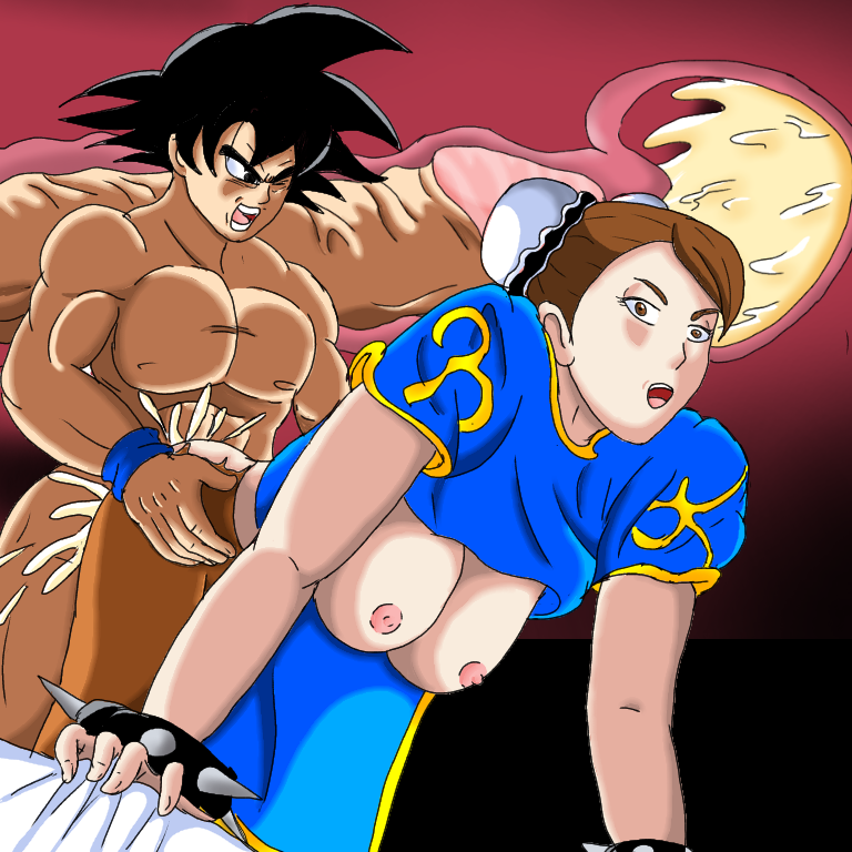 1boy 1girls anatomy artexsuper breasts brown_eyes brown_hair chun-li clothed_sex clothing cross_section crossover cum cum_in_pussy cum_in_uterus cum_inside defeated doggy_style dragon_ball dragon_ball_gt dragon_ball_super dragon_ball_z female from_behind legs_together male nipples open_mouth penetration penis sex son_goku songoku203 straight street_fighter uterus vaginal_penetration x-ray