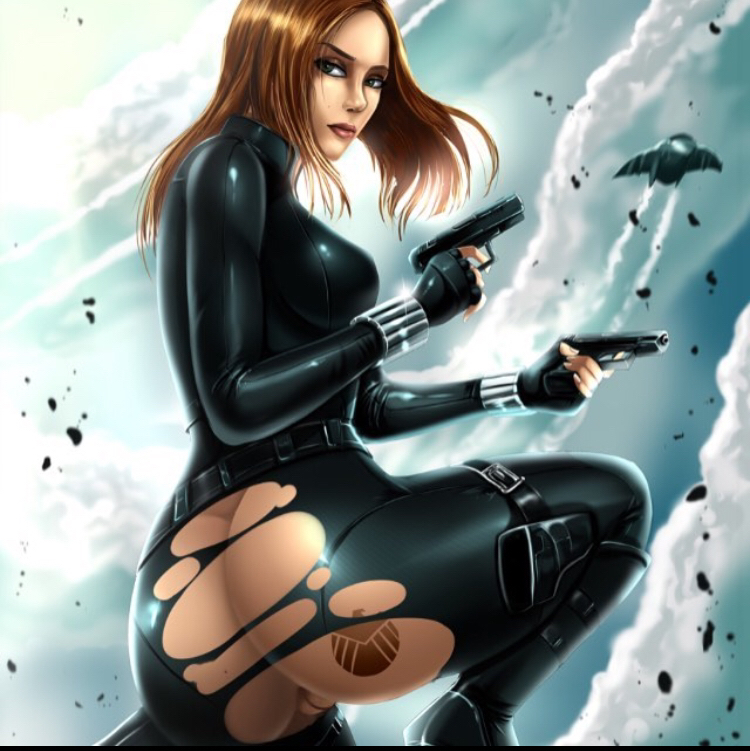 1girls, ass, big ass, black widow (marvel), branded, branding, branding mark, breasts, bubble ass, bubble butt, captain america: the winter soldier, crotchless, disney, female, female only, gun, human, human only, large ass, large breasts, light skin, light-skinned female, lost clothes, markings, marvel, marvel cinematic universe, marvel comics, natasha romanoff, pussy, quinjet, red hair, ripped clothing, s.h.i.e.l.d., shadman, wide hips
