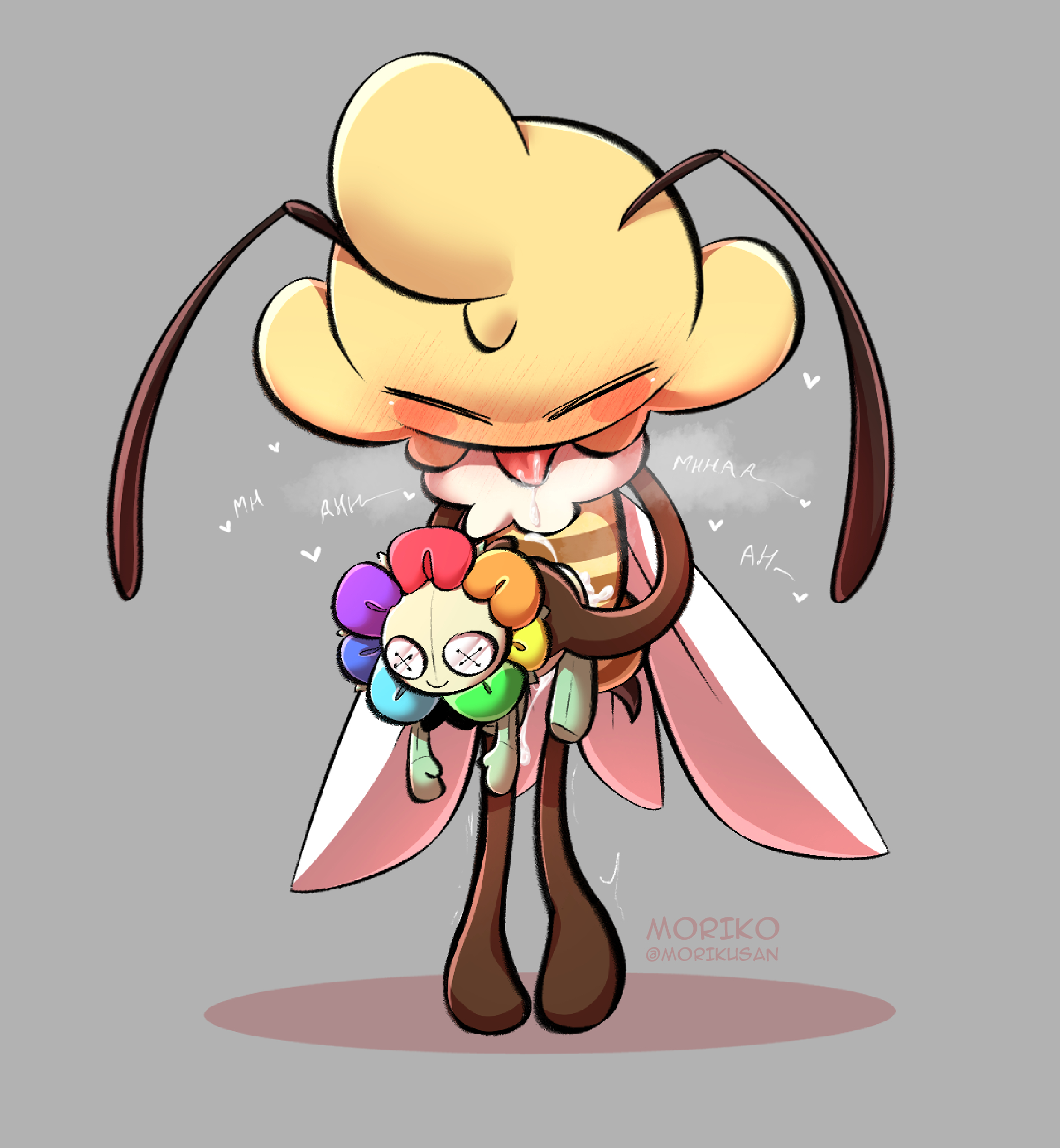 astro (dandy's world), bee, beez, beez (hikorikimo), cum, cum in pussy, cum inside, cumming, cuntboy, dandy (dandy's world), dandy's world, dandys world, dandys world oc, doll, drooling, flower, insects, morikusan, oc, original character, steam, toons, voodoo, voodoo doll