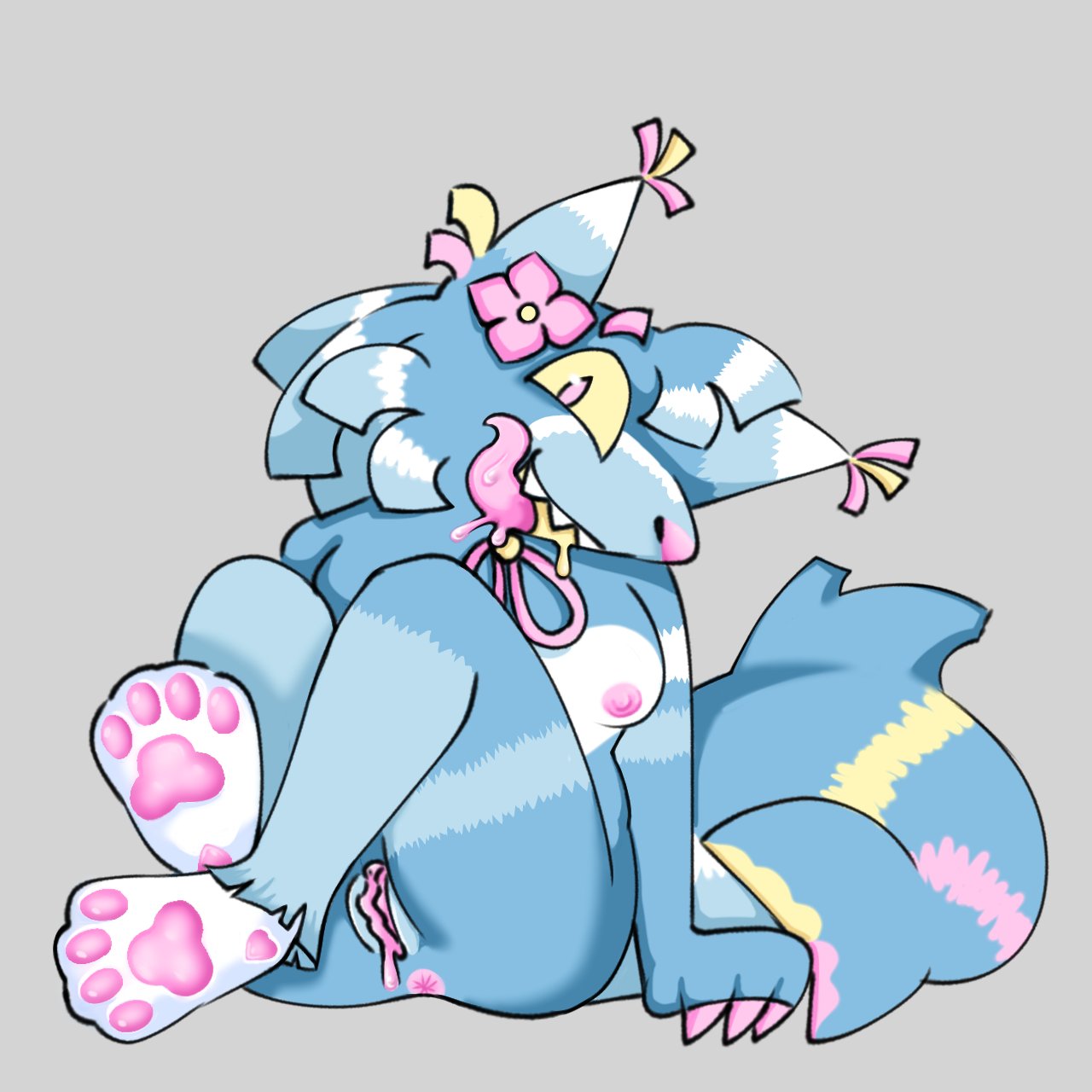 blossom buddy yatta, cute, dandy's world, easter, eyebags, feet, feet up, female, furry, moobslover, pawpads, paws, pussy, request, shark girl, shark tail, sharp teeth, skin, tongue, wet pussy, yatta (dandy's world), yatta skin