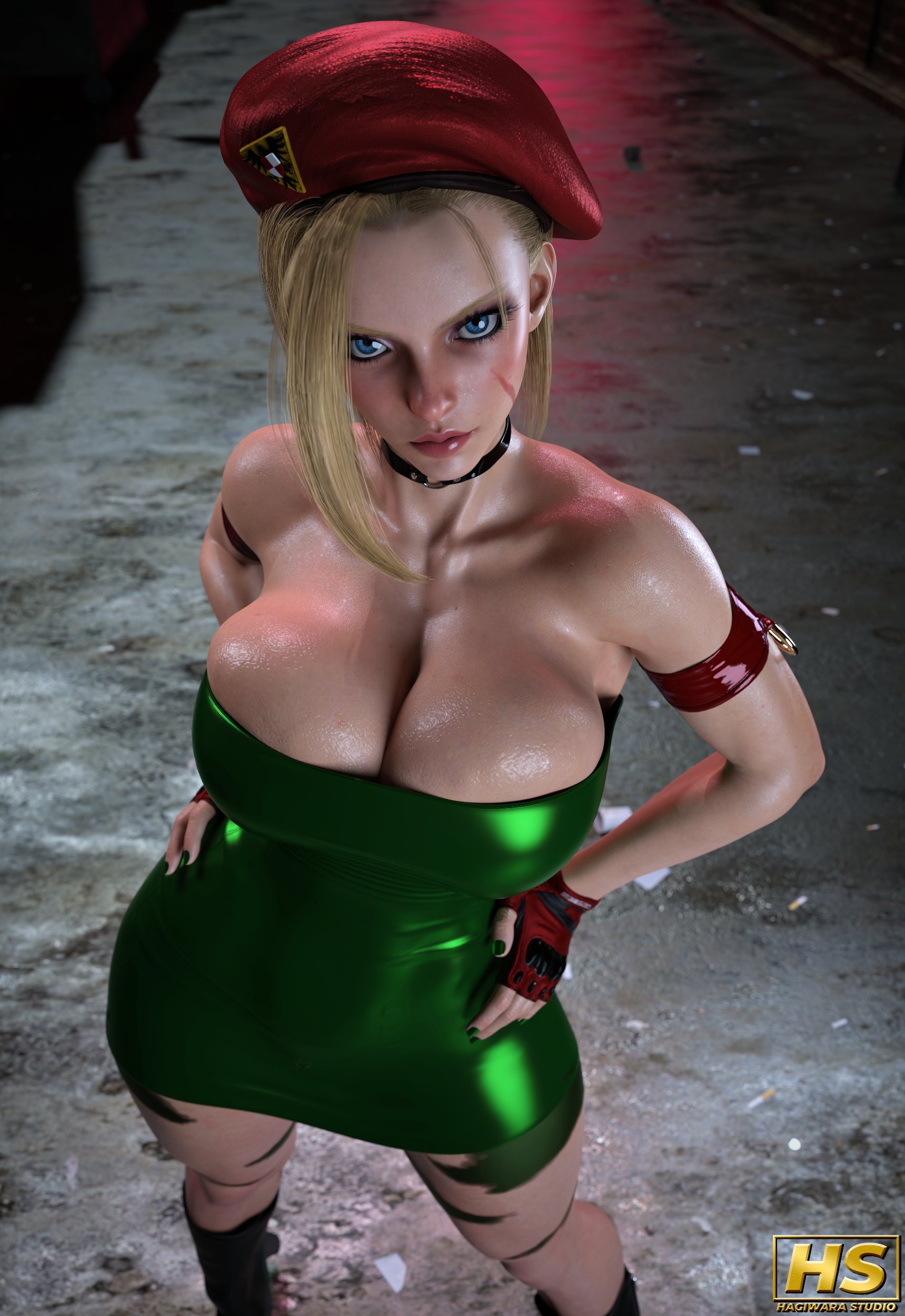 1girls, 3d, ass, big ass, big breasts, blonde hair, blue eyes, boots, breasts, cammy white, capcom, female, female only, hagiwara studio, solo, street fighter, street fighter 6, tagme, thick thighs, tight clothing, tight fit