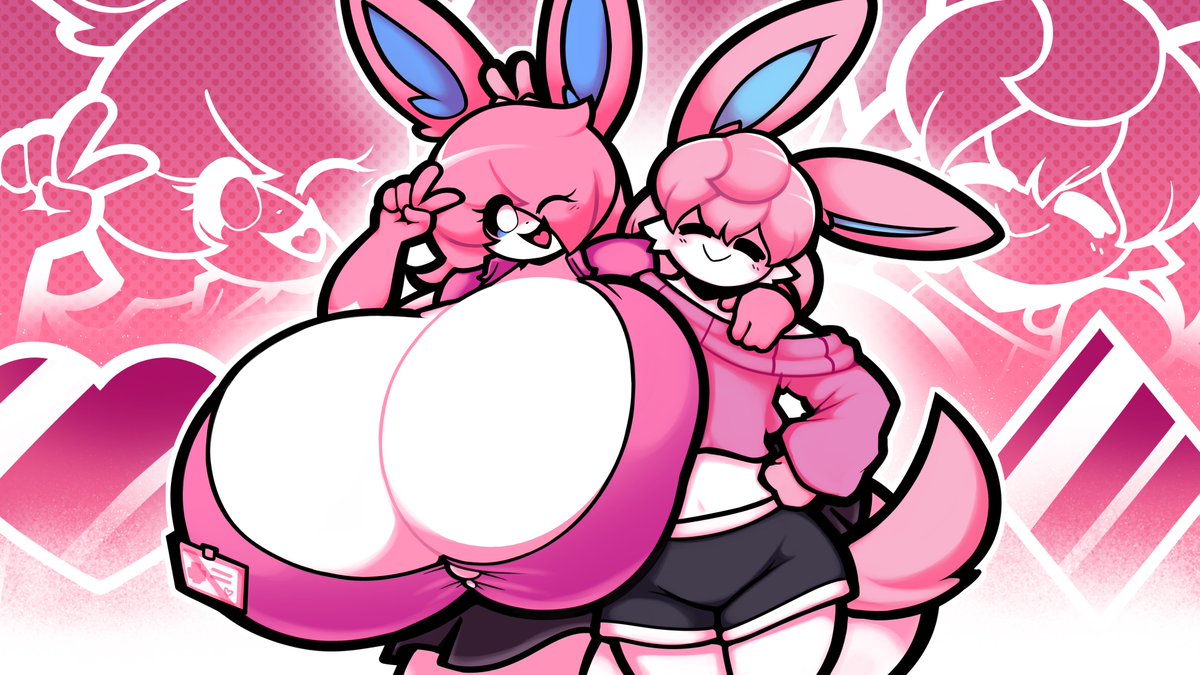 big_breasts breasts cleavage dewbber eeveelution female furry huge_breasts pokemon pokemon_(species) selene_(itsawulf) sylveon tagme thick_thighs wide_hips