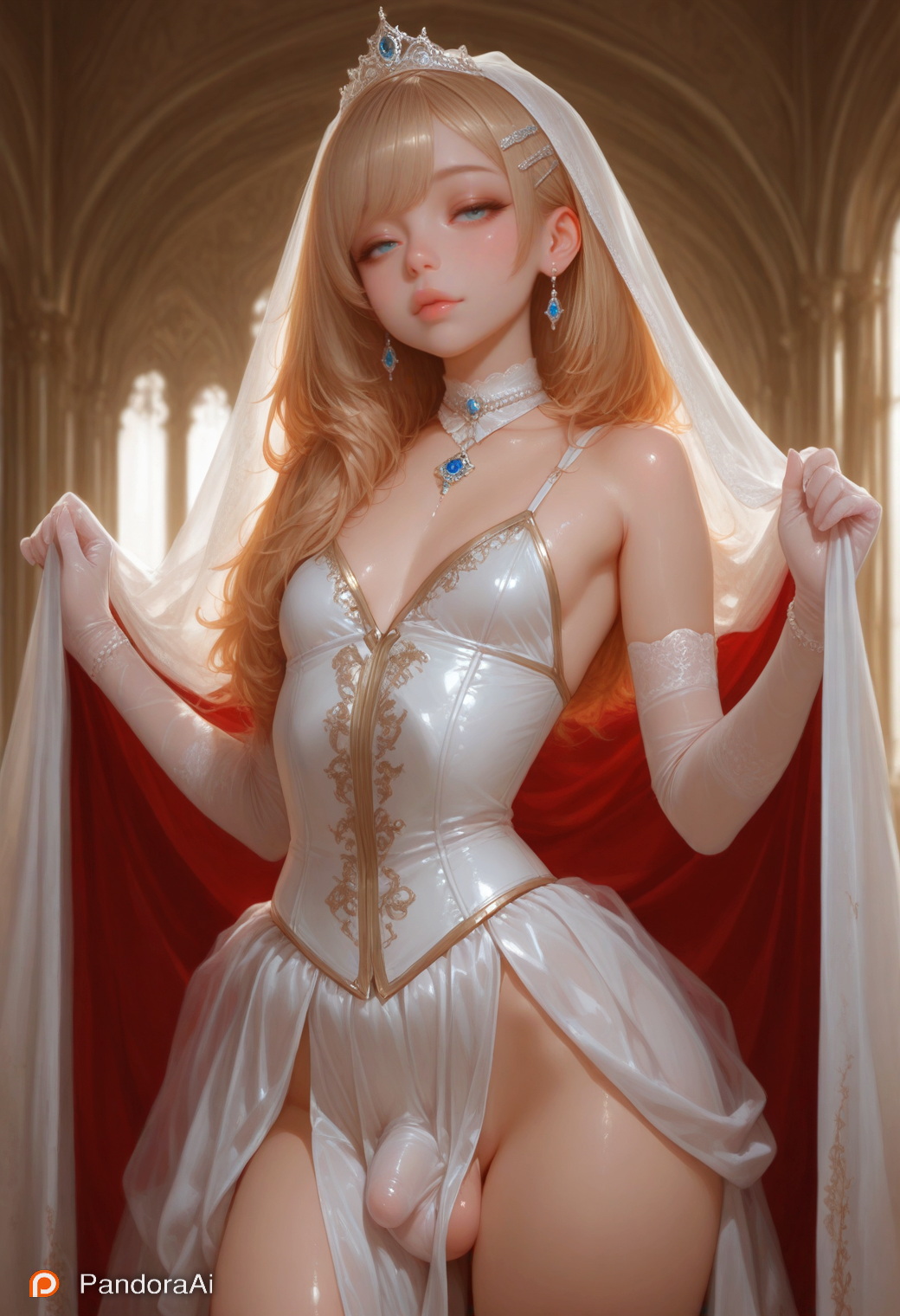 1boy, 1femboy, ai generated, artist name, artist upload, balls, balls bulge, big balls, big hips, big thighs, boy, breasts, brush, cock, corset, crown, curvy, curvy body, curvy figure, curvy hips, curvy thighs, cute, cute expression, cute eyes, cute face, cute male, dress, elegant, eyebrows, eyeshadow, femboy, femboy focus, femboy only, feminine male, flaccid, flaccid penis, flat chest, flat chested, gem, gloves, hair, hair ornament, half naked, half-closed eyes, half-dressed, hi res, hips, huge balls, huge hips, huge thighs, jewelry, lingerie, lips, lipstick, long dress, long skirt, makeup, male, male only, more at source, pale, pale body, pale skin, pale-skinned femboy, pale-skinned male, pandora, patreon, penis, penis bulge, princess, puffy lips, robe, seductive, seductive eyes, seductive look, seductive pose, sexy, sexy body, sexy clothing, sexy pose, skinny, skinny waist, skirt, slim waist, small breasts, smooth balls, smooth skin, soft lighting, standing, tagme, testicles, thick hips, thick thighs, tiara, tiny breasts, tiny penis, tiny waist, trap, white skin