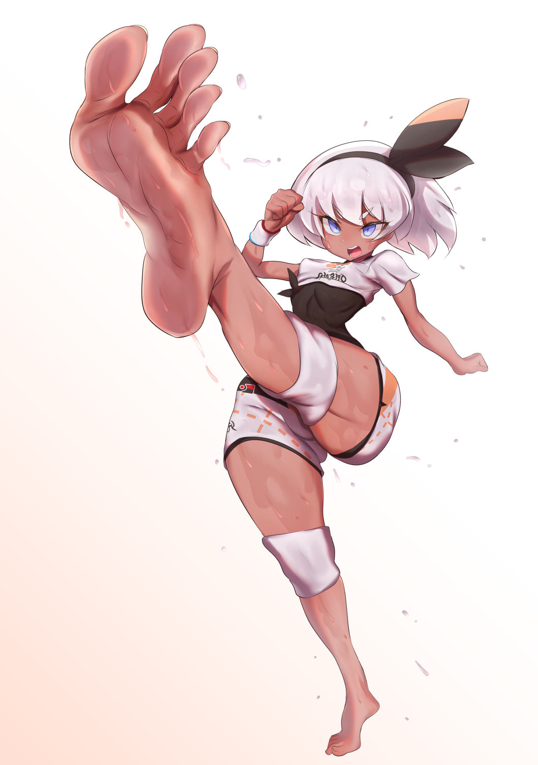 barefoot, bea (pokemon), dnmtmkz1, feet, feet up, female, foot fetish, foot focus, hips, kicking, nintendo, pokemon, pokemon ss, soles, tagme, thick thighs, thighs, toes, wide hips