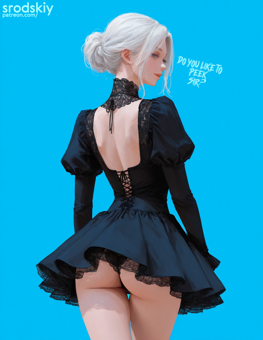 1girls, ai generated, ass, female, female only, lace panties, maid, maid uniform, mature female, original character, panties under skirt, pantyshot, srodskiy, tagme, upskirt, vulgar