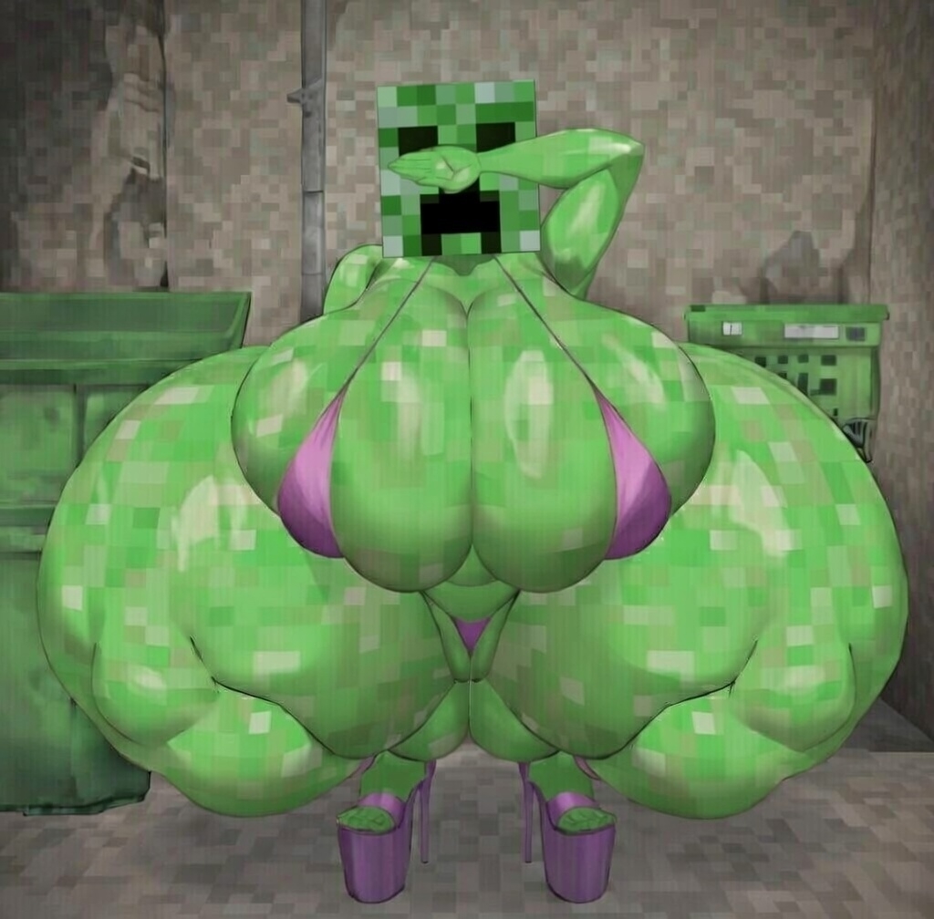 2026, ai generated, arm, arms, ass, background, balls, belly, big, big ass, big belly, big breasts, big butt, big thighs, body, bra, breasts, bubble, bubble ass, bubble butt, character, character request, creeper, creeper (minecraft), down, edit, edited, edited ai, face, green, green body, green skin, hand, head, high heels, huge, huge ass, huge breasts, huge butt, huge thighs, hyper, hyper ass, hyper breasts, hyper butt, hyper thighs, image, legs, long, looking at another, looking at ass, looking at breasts, looking at viewer, markang505, minecraft, obese, oooings100, original, panties, pink, pink bra, pose, posing, posing for the viewer, public, public sex, request, sex, shoes, tagme, thighs