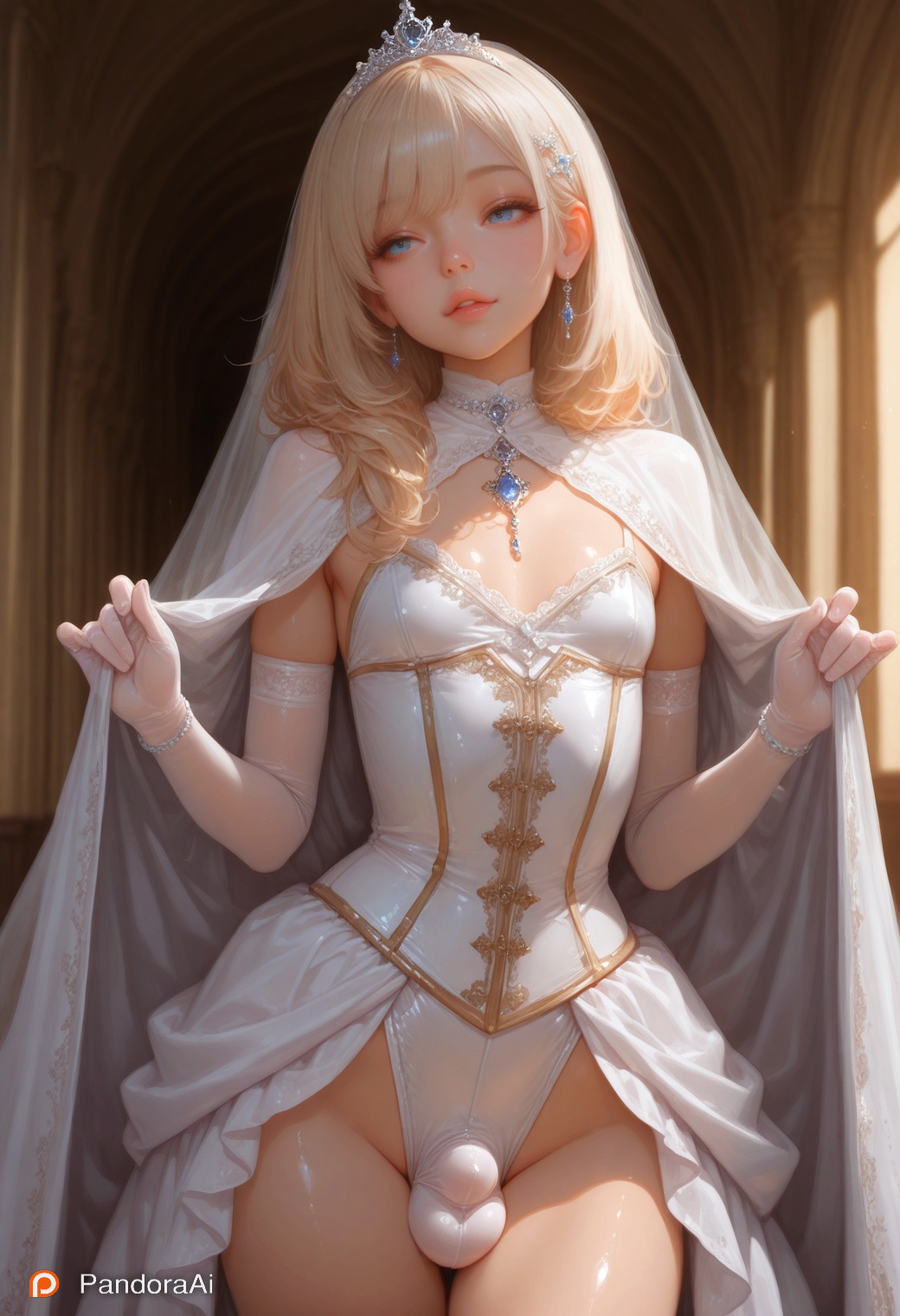 1boy, 1femboy, ai generated, artist name, artist upload, balls, balls bulge, big balls, big hips, big thighs, boy, breasts, brush, cock, corset, crown, curvy, curvy body, curvy figure, curvy hips, curvy thighs, cute, cute expression, cute eyes, cute face, cute male, dress, elegant, eyebrows, eyeshadow, femboy, femboy focus, femboy only, feminine male, flaccid, flaccid penis, flat chest, flat chested, gem, gloves, hair, hair ornament, half naked, half-closed eyes, half-dressed, hi res, hips, huge balls, huge hips, huge thighs, jewelry, lingerie, lips, lipstick, long dress, long skirt, makeup, male, male only, more at source, pale, pale body, pale skin, pale-skinned femboy, pale-skinned male, pandora, patreon, penis, penis bulge, princess, puffy lips, robe, seductive, seductive eyes, seductive look, seductive pose, sexy, sexy body, sexy clothing, sexy pose, skinny, skinny waist, skirt, slim waist, small breasts, smooth balls, smooth skin, soft lighting, standing, tagme, testicles, thick hips, thick thighs, tiara, tiny breasts, tiny penis, tiny waist, trap, white skin