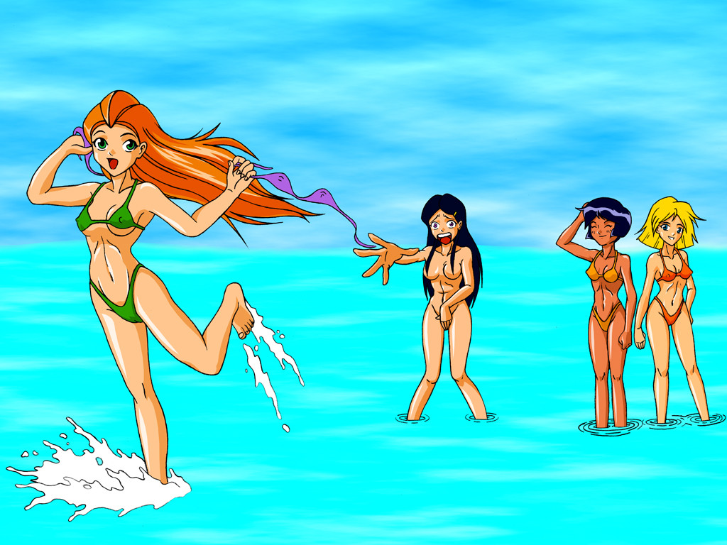 alex_(totally_spies) bikini clover_(totally_spies) dark-skinned_female dark_skin female female_only human latina mandy_walters multiple_females sam_simpson swimsuit totally_spies zentron