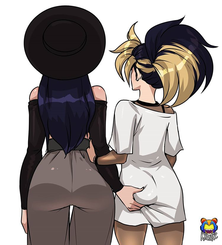 akali, female, k/da all out akali, k/da all out kai'sa, k/da all out series, kai'sa, kyoffie, league of legends