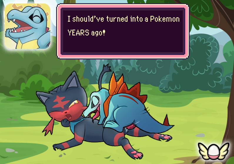 blush creampie creampied_feral cum cum_in_pussy cum_inside feral feral_creampied feral_on_feral feral_penetrated feral_penetrating feral_pokemon furry litten looking_back looking_pleasured on_back on_top pokémon_(species) pokemon pokemon_gsc pokemon_mystery_dungeon pokemon_sm snivythesuperior text text_box totodile