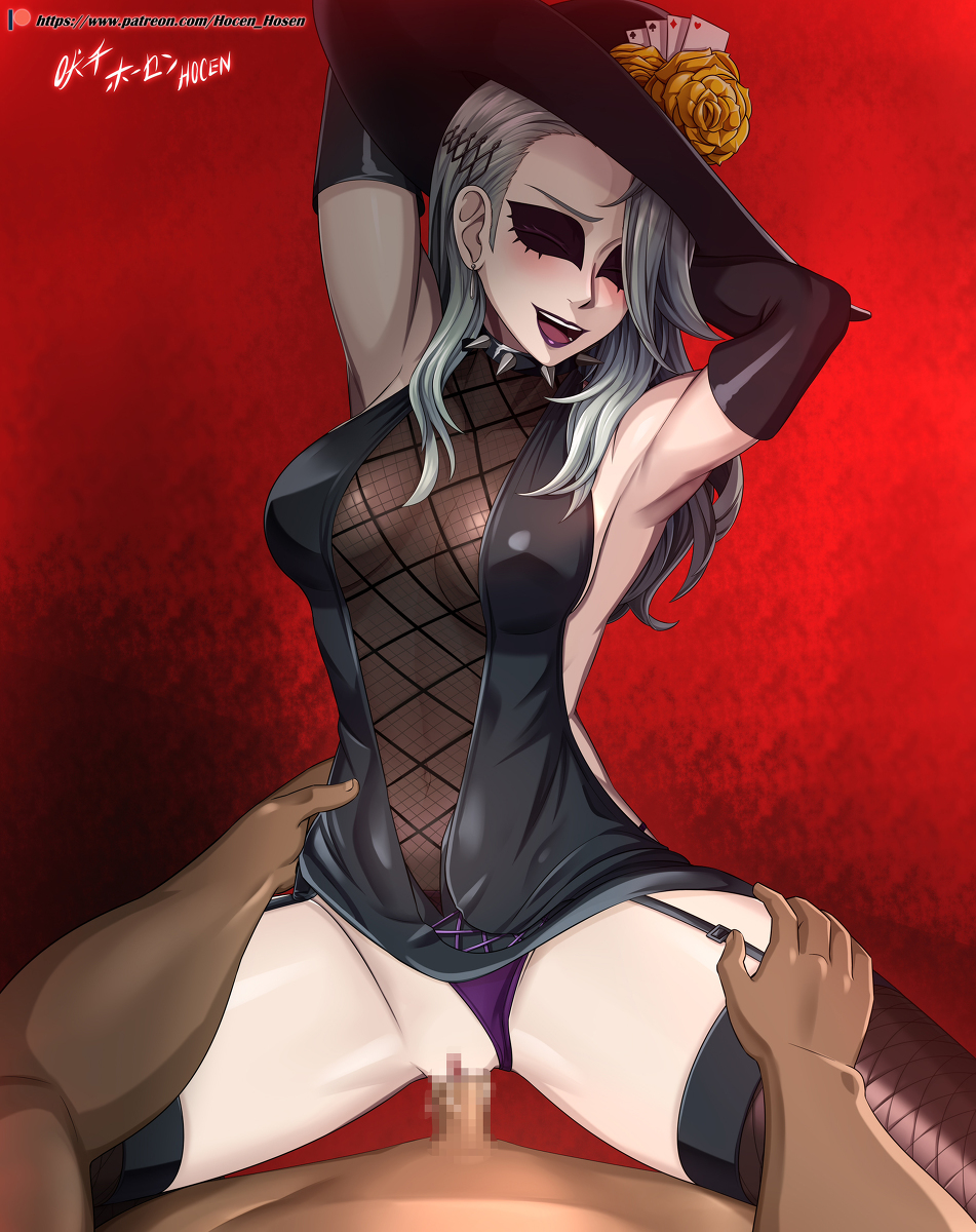 arms_behind_head censored censored_penis closed_eyes cowgirl_position cum cum_in_pussy cum_inside dark-skinned_male elbow_gloves female_focus gloves happy hocen open_mouth persona persona_5 sae_niijima shadow_(persona) shadow_sae vaginal_penetration