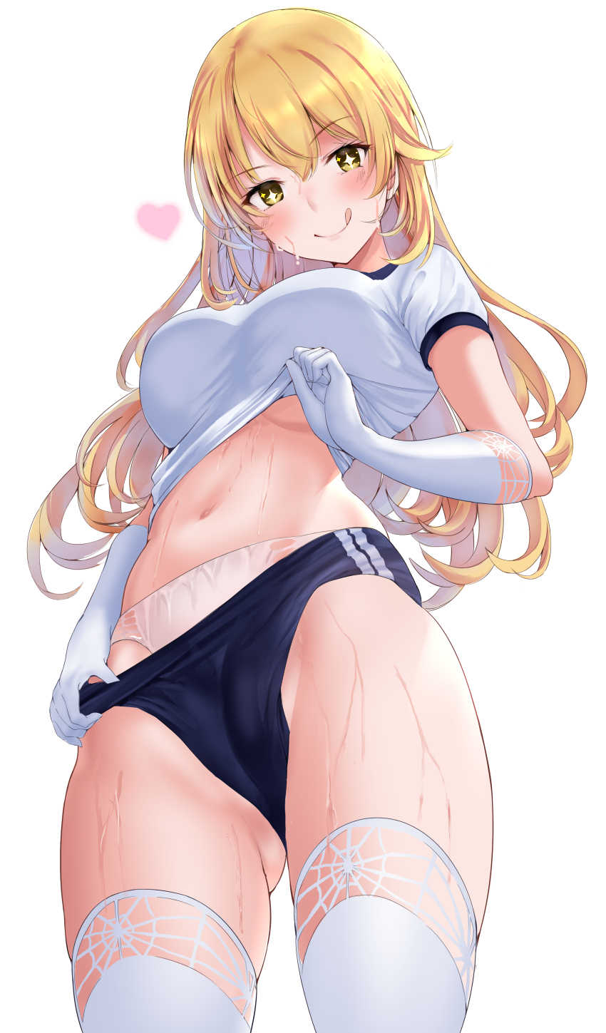 1girls, big breasts, blonde hair, breasts, clothed female, female, female focus, female only, long hair, nipples, shokuhou misaki, solo, solo female, solo focus, to aru kagaku no railgun, to aru majutsu no index