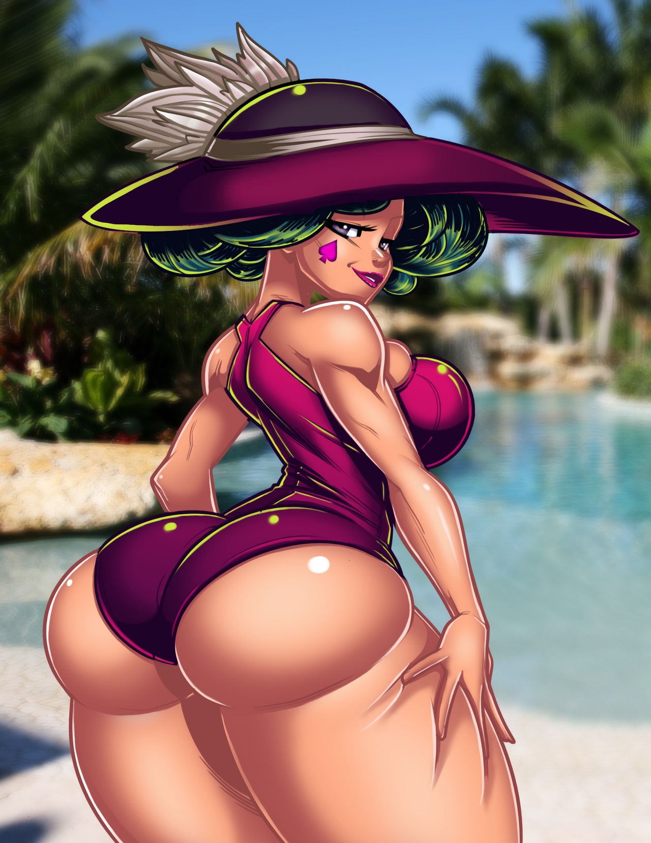 ass, big ass, big breasts, big butt, bottom heavy, breasts, bubble ass, bubble butt, cheek markings, color, colored, disney, disney channel, disney xd, eclipsa butterfly, fat ass, female, female only, groove1121, huge ass, large ass, large breasts, light skin, light-skinned female, looking at viewer, looking back, milf, pale skin, pale-skinned female, pose, posing, star vs the forces of evil, thick ass, thick thighs, tisinrei, voluptuous, white female