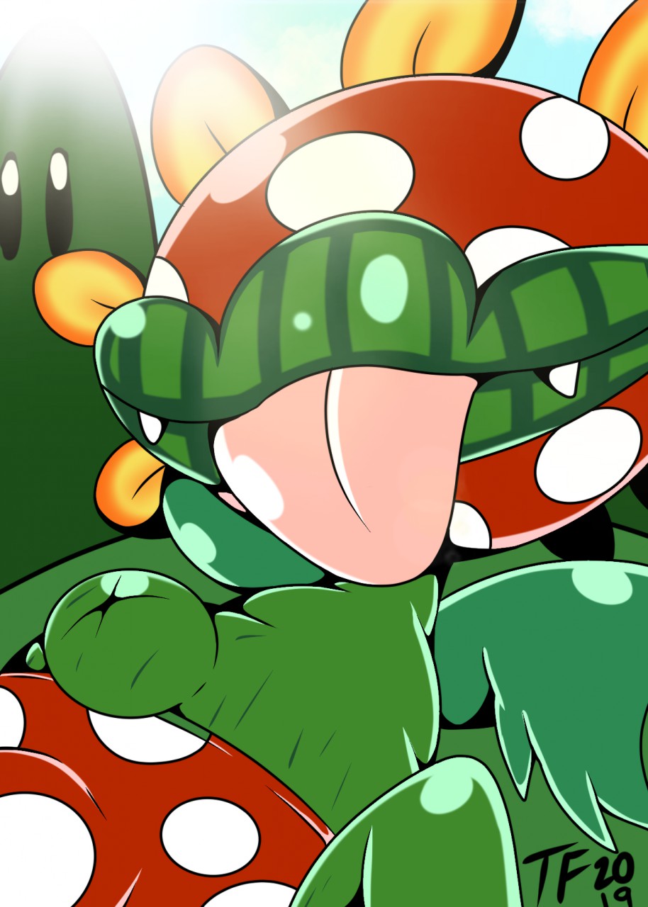 1boy 2019 animate_inanimate anthro big_navel big_tongue black_eyes bulge chubby chubby_male clothed clothing cloud elemental_creature eyeless fangs flora_fauna gay green_body green_lips green_navel hi_res hill lips male male_only mario_(series) mostly_nude multicolored_body navel nintendo on_ground outside petey_piranha pink_tongue piranha_plant plant pose red_body sharp_teeth sitting sky slightly_chubby smile solo spread_legs spreading super_mario_sunshine teeth tepigfan101 thick_lips thick_tongue tongue tongue_out topless underwear video_games white_body