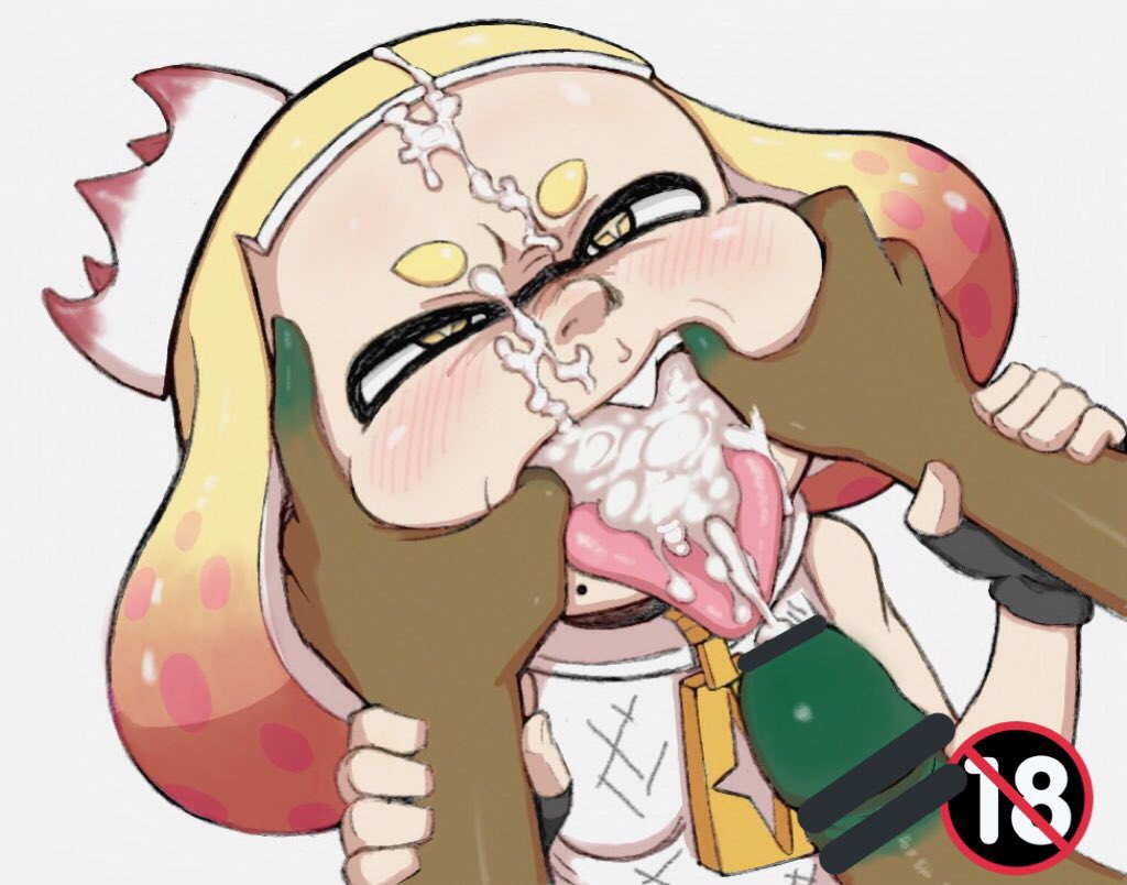 1futa 1girls censored cum_in_mouth cum_on_face cum_on_forehead endured_face female finger_in_mouth fish_hooking futa_on_female futanari inkling marina_(splatoon) mouth_fetish nintendo nuranura-san open_mouth oral pearl_(splatoon) penis splatoon splatoon_2 tagme