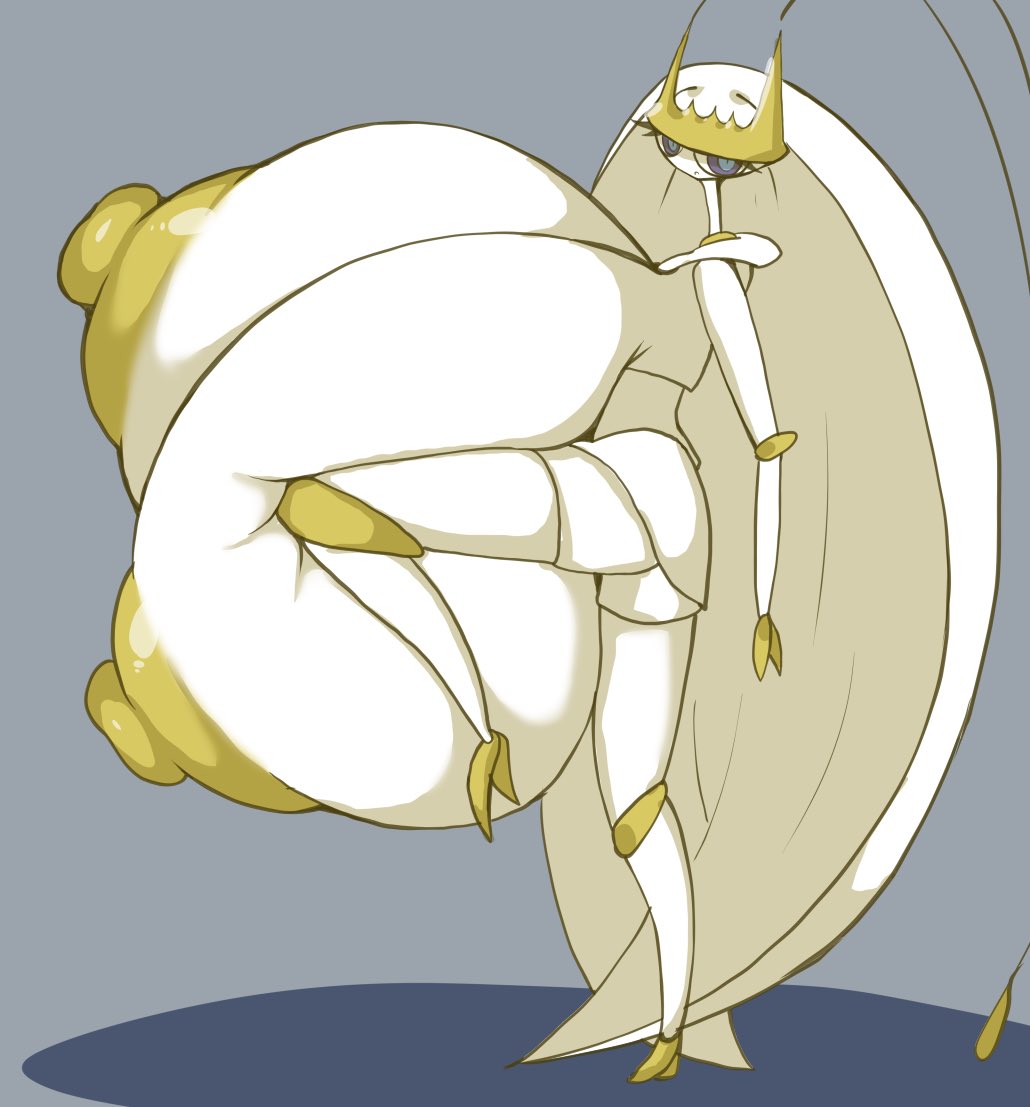 breasts, female, huge areolae, huge nipples, hyper, hyper breasts, leg up, petronoise, pheromosa, pokémon (species), pokemon, pokemon (species), solo, solo female