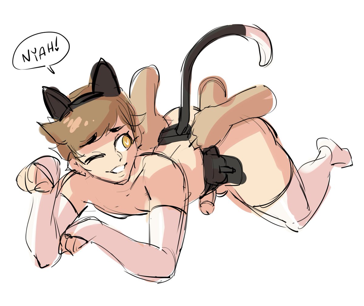 2boys, anal, borvar, cat ears, femboy, male, trap, yaoi