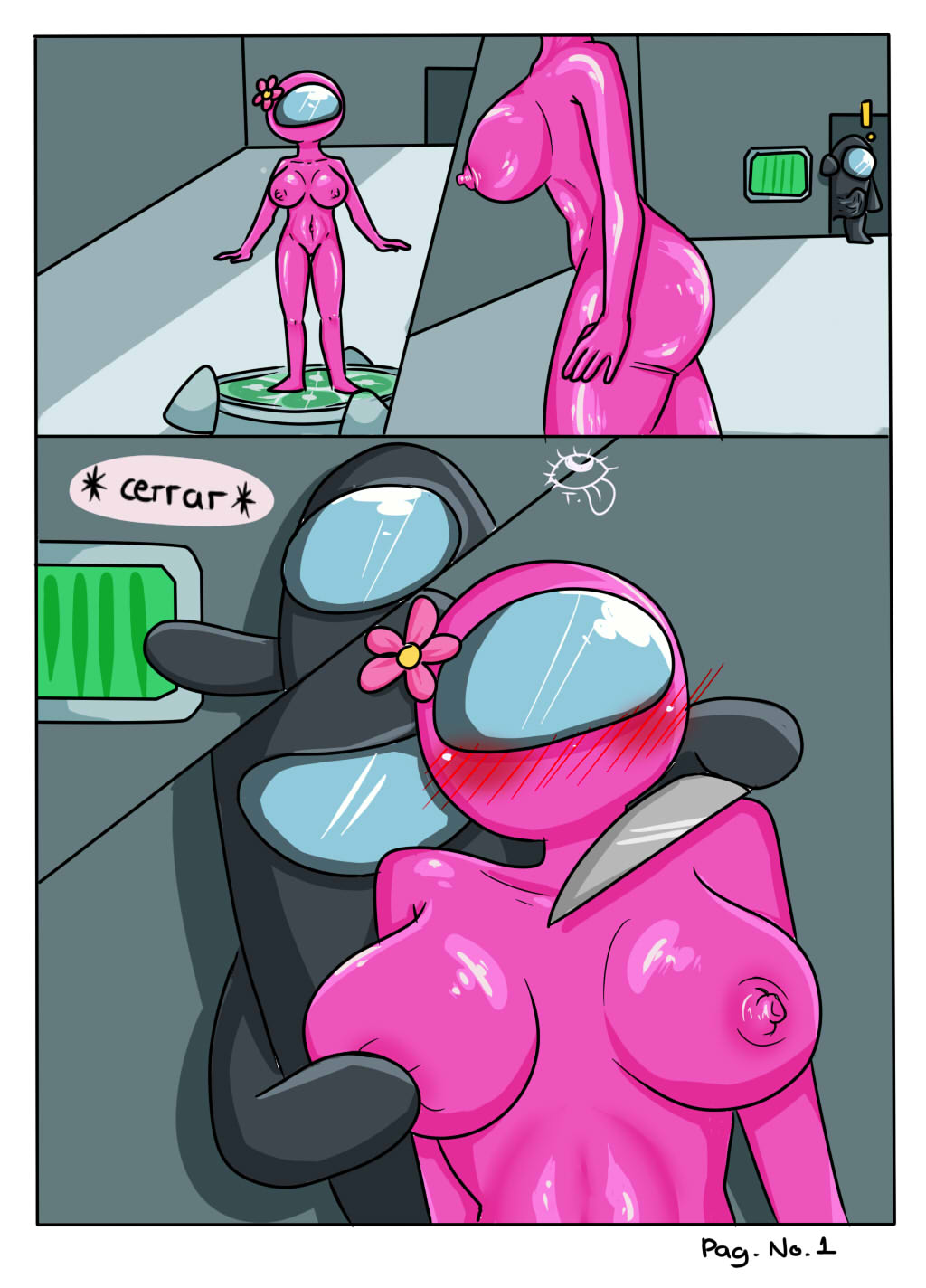 among us, ass, big ass, big penis, bimbo, black (among us), breasts, female, hostage, impostor (among us), large breasts, male, penis, pink (among us), rape, tomoko art, what