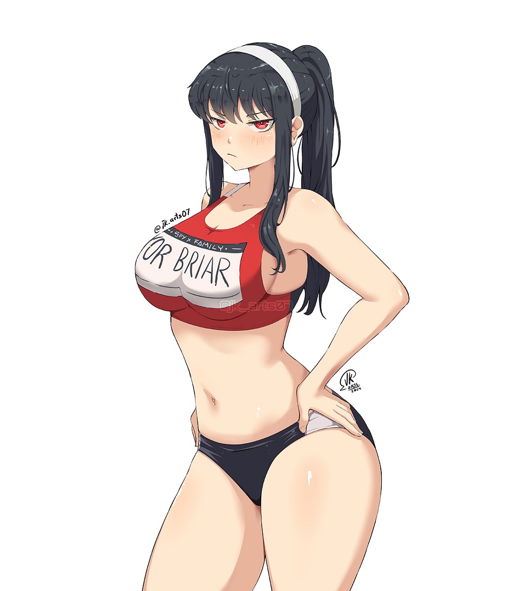 1girls adult adult_female alternate_hairstyle anime_milf armpits bare_armpits bare_arms bare_belly bare_chest bare_hands bare_hips bare_legs bare_navel bare_shoulders bare_skin bare_thighs belly belly_button bewitching_thighs black_hair black_hair_female blush blush_face blushing_at_viewer blushing_female blushing_lines breasts buruma busty busty_female busty_girl busty_milf child_bearing_hips collarbone crop_top curvaceous curvaceous_body curvaceous_female curvaceous_figure curvaceous_hips curvaceous_thighs curvy curvy_body curvy_female curvy_figure curvy_hips curvy_milf curvy_thighs earrings elbows exposed_armpits exposed_arms exposed_belly exposed_chest exposed_hips exposed_legs exposed_navel exposed_shoulders exposed_skin exposed_thighs female female_focus female_only fertile_hips fingers frown frown_eyebrows frowning frowning_at_viewer groin hairband high_resolution highres hot_milf hourglass_figure jk_arts07 large_breasts lean_figure long_hair looking_at_viewer mature mature_female midriff milf narrow_waist navel ponytail red_eyes red_eyes_female red_sports_bra shoulders sidelocks simple_background slender_body slender_waist slim_waist solo sports_bikini sports_bra spy_x_family standing thick_thighs thighs topwear upper_body white_background white_hairband wide_hips yor_briar yor_forger young_milf young_woman_and_milf